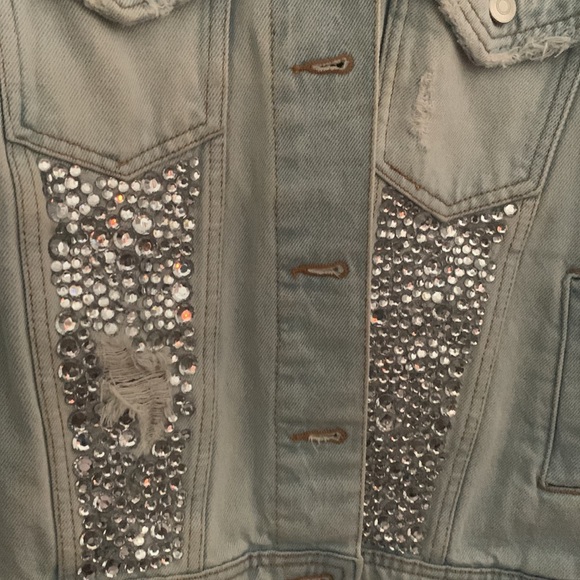 Denim Jeweled Jacket - Picture 2 of 4